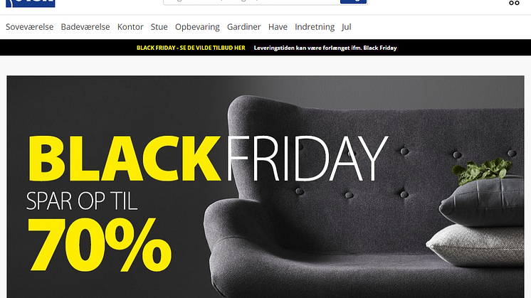 JYSK satte nye rekorder på Black Friday