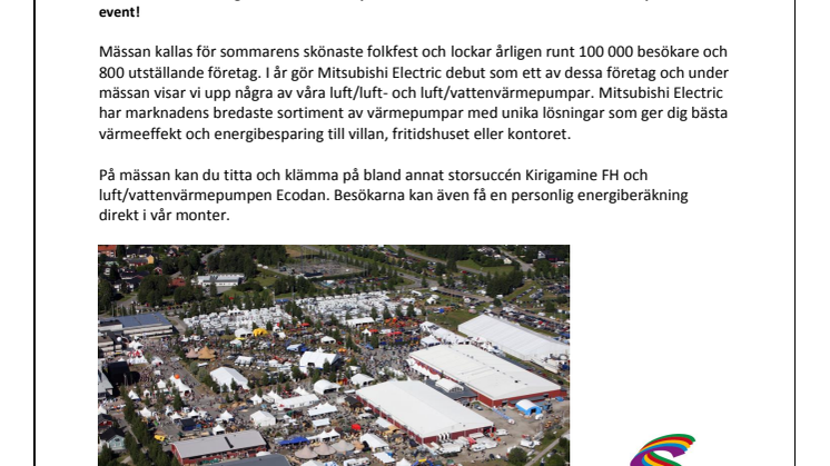 Mitsubishi Electric medverkar på Stora Nolia i Piteå