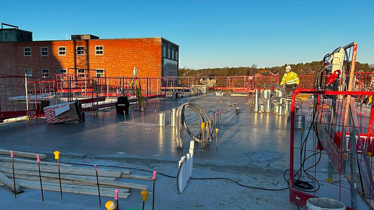 Kvarteret Modellören i Gustavsberg står färdigt för inflyttning i höst. Foto: SKB/Jasmina Öhman