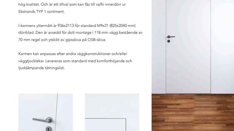 Dolt karmmontage med Ekstrands I-karm