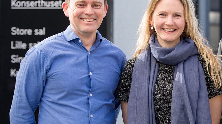 Eirik Raude, prosjektleder Nordic Music Days og kunstnerisk leder Therese Birkelund Ulvo. Foto: Stormen Konserthus
