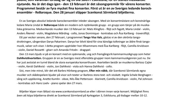 ReBaroque inleder vårens After Work Music