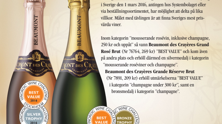 Prisregn över Beaumont des Crayéres Champagne