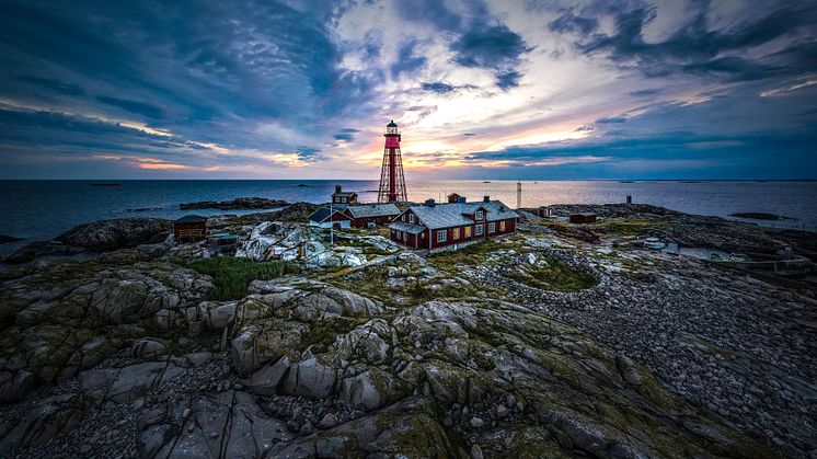 Fyren Pater Noster, på ön Hamneskär som nu utsetts till världens bästa hotellkoncept.