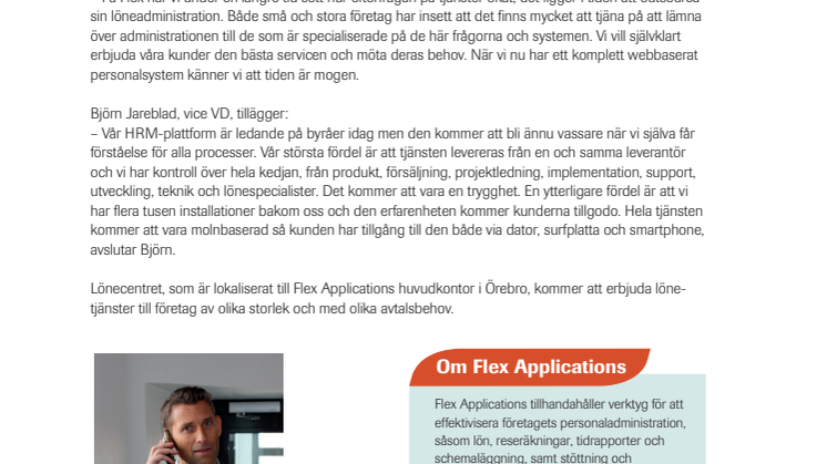Nu öppnar Flex lönecenter!