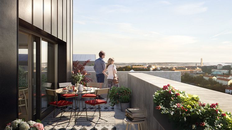 Riksbyggen och Göteborg Energi testar ny teknik för solel i Brf Viva 