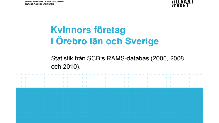 Antal företag som drivs av män resp kvinnor 2006-2010 Örebro