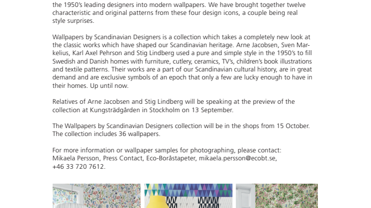 WALLPAPERS BY SCANDINAVIAN DESIGNERS