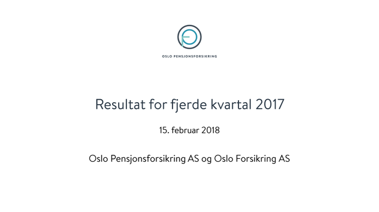 OPF Resultatpresentasjon Q4 2017