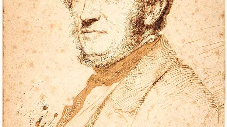 Carl Bloch- Portræt af Edvard Collin (1808-1886). Sign. C. Bl. Sepia, pen og lavering på papir. 29,5 x 19,5.jpg