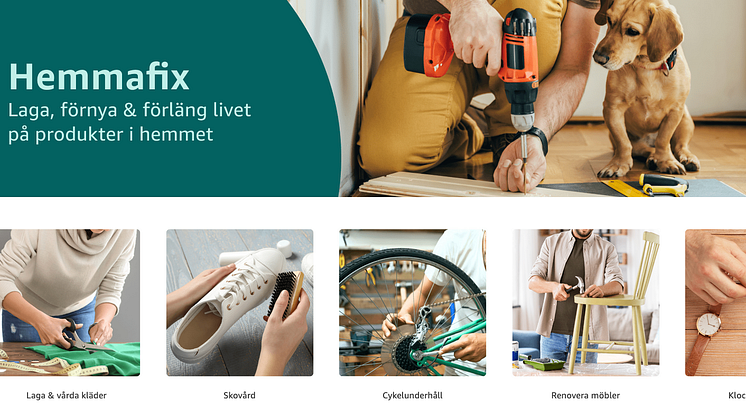 Amazon.se lanserar Hemmafix – ska hjälpa svenskarna laga, lappa och förlänga livet på saker i hemmet