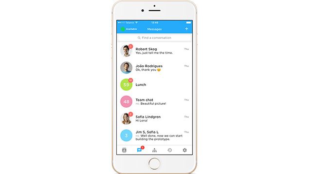 The iPhone app Telavox Flow