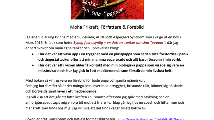 CP-skadad, diagnosticerad med ADHD och Aspergers - nu ger hon ut en bok
