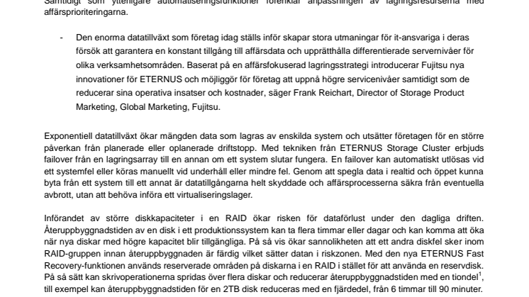 Fujitsu stålsätter lagringen inför omfattande datatillväxt