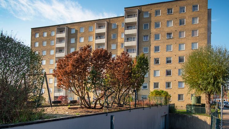 Ett av Stena Fastigheters bostadshus på Hermodsdal, Malmö