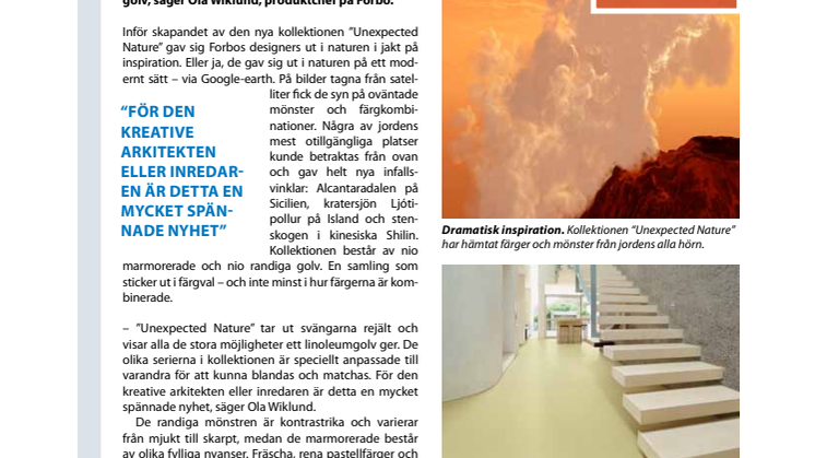 Världens modernaste hundraåring - Forbo lanserar ny kollektion av sitt anrika Svanenmärkta linoleumgolv