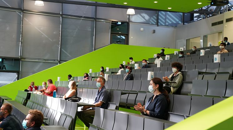 Am 14. September 2020 fand die offizielle Begrüßungsveranstaltung für den Jahrgang 2020/2021 des Wildau Foundation Years an der TH Wildau statt. (Bild: Mike Lange)