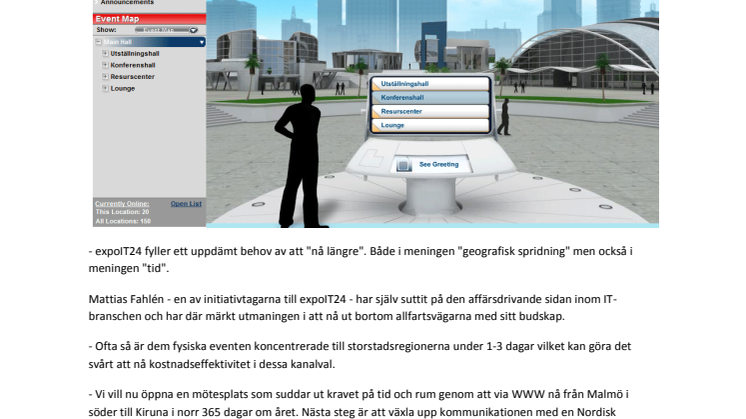 Virtuell 3D-mässa för IT-affärer