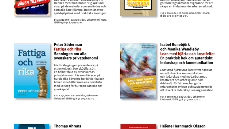 Helena Ekholm och Johan Olssons mentale tränare på Ekerlids vårlista