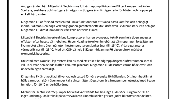 Mitsubishi Electrics tungviktare är nu på plats