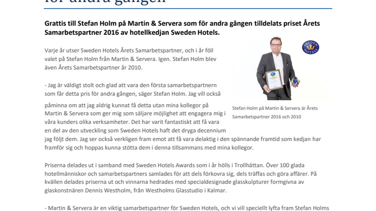 Stefan Holm är Årets Samarbetspartner för andra gången
