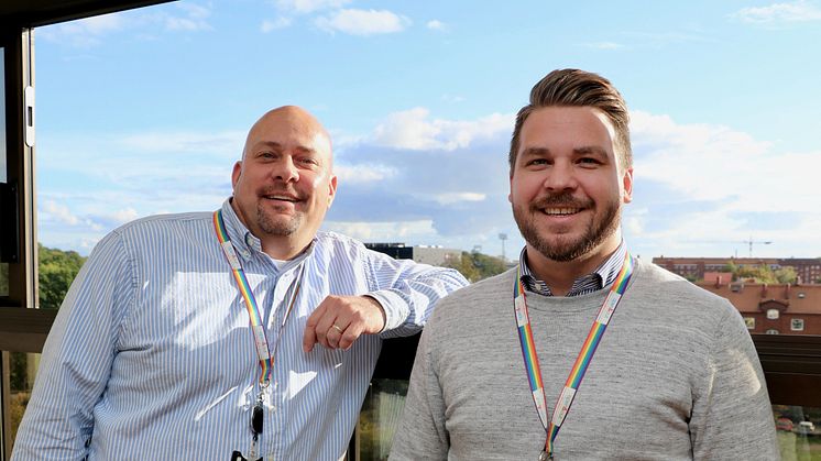 Vd Jody Lodge och facility manager Christoffer Schönbeck, från McNeil/Johnson & Johnson.