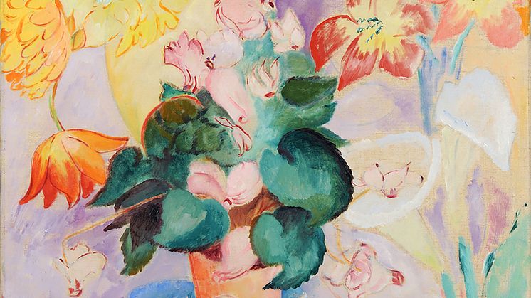Sigrid Hjertén, Stilleben, 1917, Göteborgs konstmuseum. Foto: Hossein Sehatlou. Detalj.
