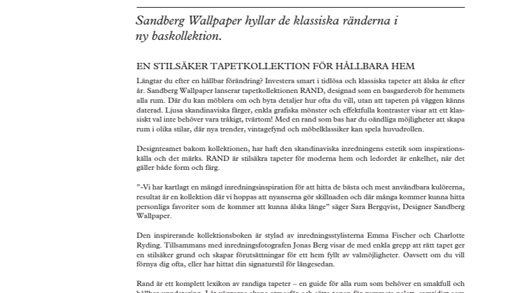 Ny kollektion Rand - Scandinavian stripes