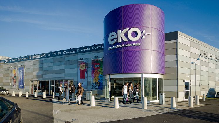 EKO-butiken i Kalmar och dess nya fasad
