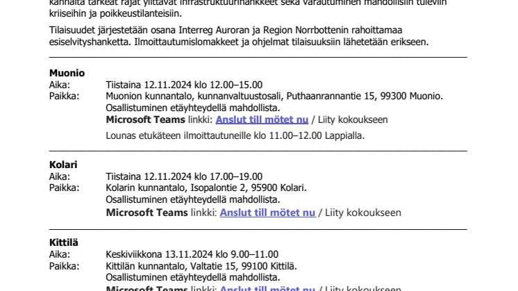 Kutsu keskustelemaan rajat ylittävistä liikenneyhteyksistä sekä varautumisesta poikkeustilanteisiin, Tunturi-Lappi.pdf
