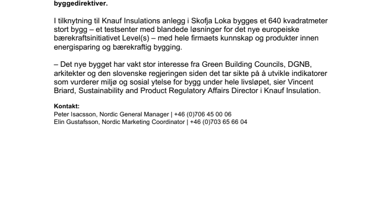  Knauf Insulations forskning baner vei for bærekraftig europeisk bygglovgivning