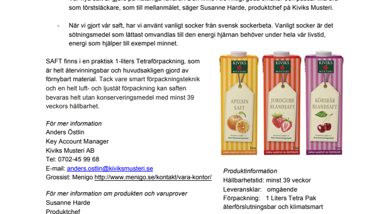 Saft på riktigt – med socker, utan konserveringsmedel