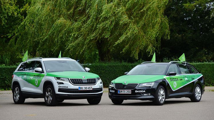 ​ŠKODA Kodiaq og ​ŠKODA Superb er klar til PostNord Danmark Rundt