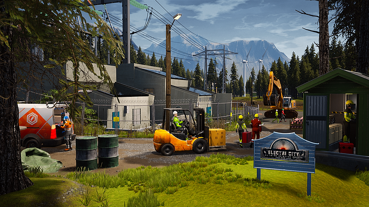Trainor’s ‘ElectriCity’ virtual eLearning world, crafted in the game engine Unreal.