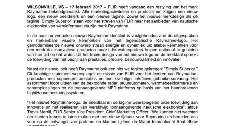 Raymarine: FLIR introduceert nieuwe merkidentiteit voor Raymarine