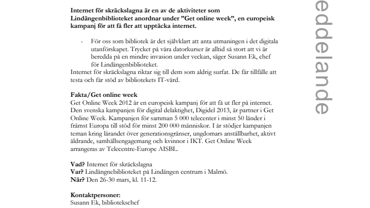 Internet för skräckslagna på Lindängenbiblioteket
