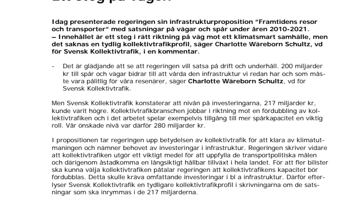 Ett steg på vägen