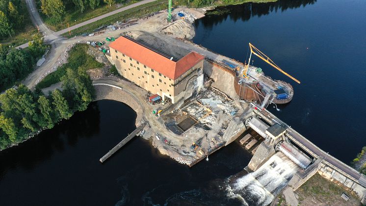 Forshuvudforsens vattenkraftverk i Dalälven rustas upp för bättre säkerhet och arbetsmiljö. Bild: Magnus Svensson