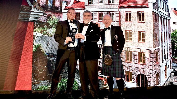 Hans Dahlin, TB-Gruppen, Lord Thurso och Stuart Shield, president The International Property Awards