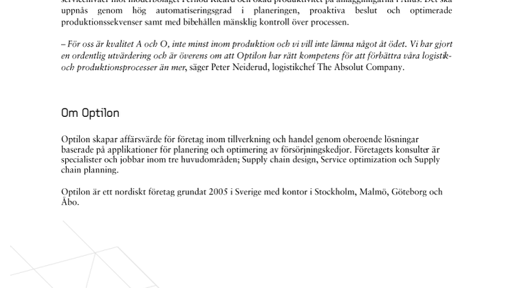 Absolut säkra på Optilon
