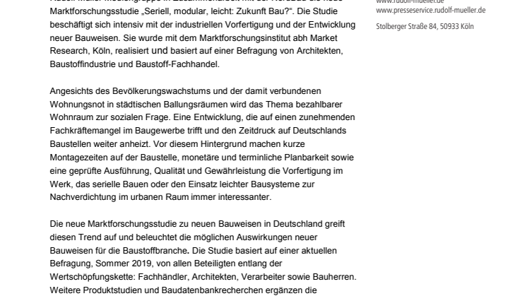 Seriell, modular, leicht – Zukunft Bau?
