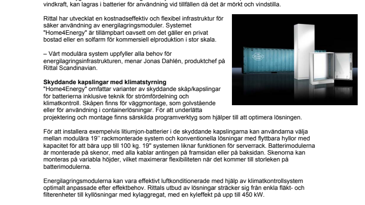 Från bostadshus till solfarmer – här finns infrastrukturen för energilagring