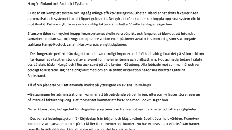 Hogia utvidgar sin verksamhet – satsar på sjöfrakt