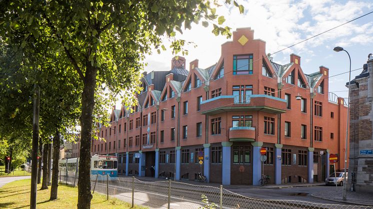 Södra Allégatan 6 i Haga, Göteborg, en populär adress och naturligt val för Wallenstams nya hyresgäster Arcademy och Stjärnkliniken.