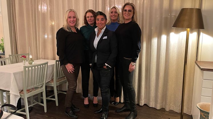 Nätverkets styrgrupp. Från vänster, Annelie Ingemarson, Linda Nyberg, Linda Carlsson, Helene Ebelvod och Ulrika Svensson.