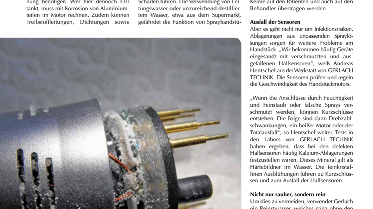 Aqua- und Podospray: Ausfall vermeiden