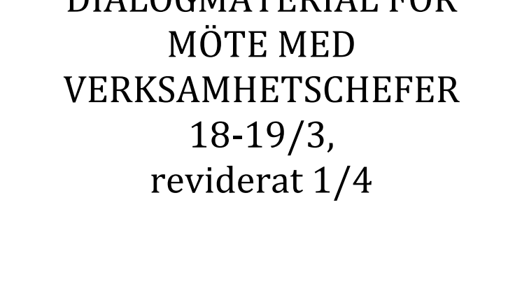 VVD - Dialogmaterial