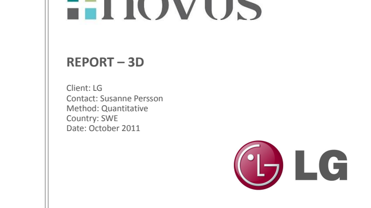 LG Livingroom and 3D report