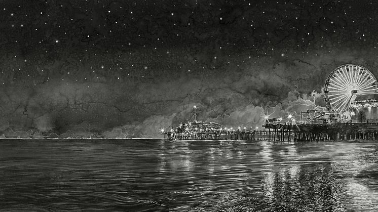 Hans Op de Beeck, The Pier at Night, 2024 © Studio Hans Op de Beeck