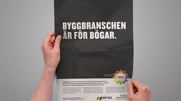 Byggchefernas och RFSL:s budskap sprids i rikspress under torsdagen. 